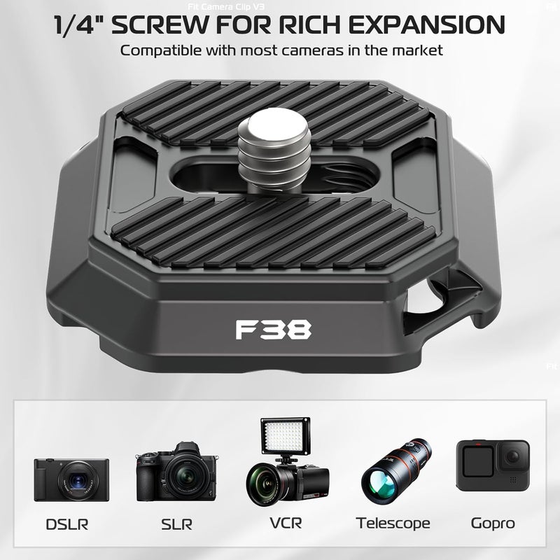 FALCAM F38 Camera Quick Release Plate Compatible with Camera Clip V3 and F38 Backpack Clip (Plate Only) - 2465 - Image 4